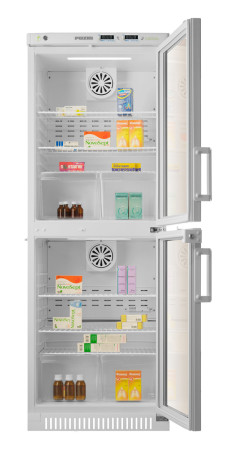 Холодильник фармацевтический двухкамерный Pozis ХФД-280-1 (140 л/140 л) (стекло/стекло, арт. 256TV)